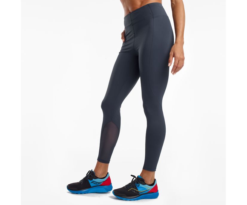 Pantalones Saucony Fortify High Rise 7/8 Mujer Azules | México 333XYUF
